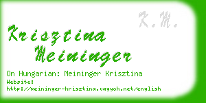 krisztina meininger business card